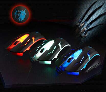 3KEYS 800-2400DPI Glowing USB wired gaming mouse 